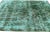 Abstract Vintage Distressed Handmade Green Emerald Wool Rug 6'9" X 9'8" For Sale - Image 3 of 10