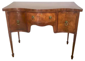 Antique Serpentine Shaped Mahogany Sideboard