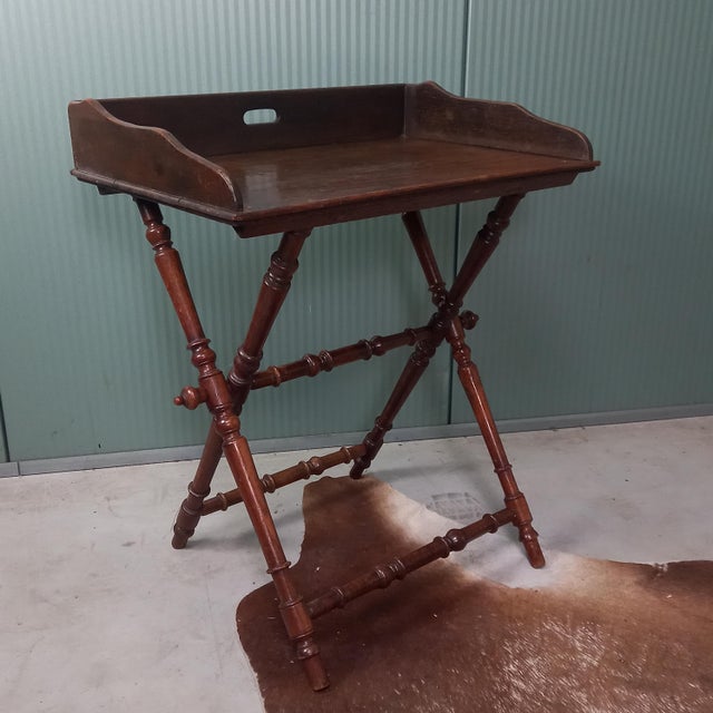 19th Century Georgian Military Campaign Butler Tray Table For Sale - Image 6 of 14