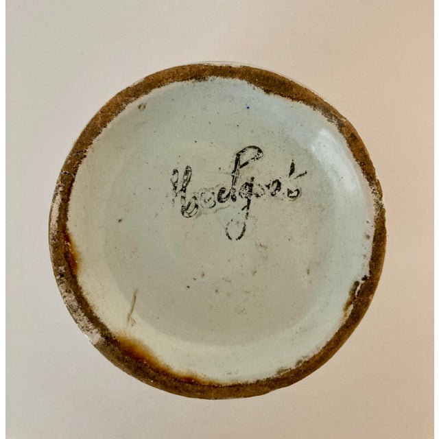 Antique French Faience Desvres Lidded Jar With Breton & Fluer De Lys For Sale In Dallas - Image 6 of 10
