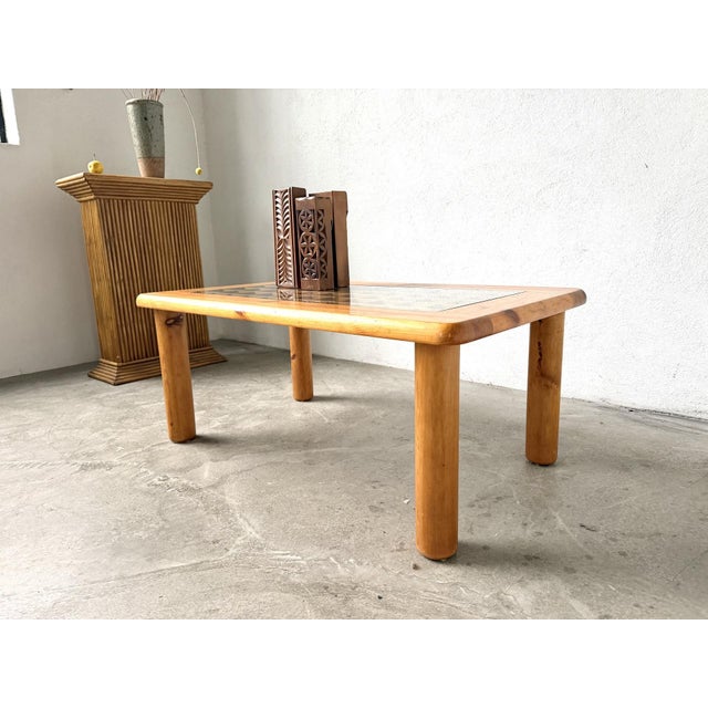 Scandinavian Coffee Table in Pine and Glass, 1970s | Chairish