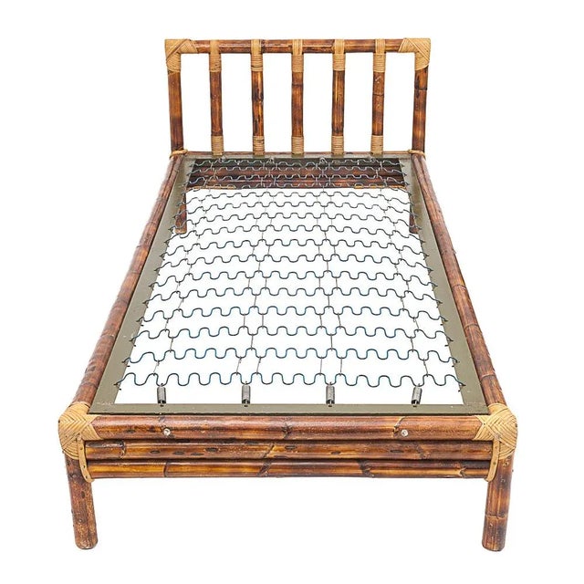 Daybed in Bamboo, 1960s For Sale - Image 9 of 9