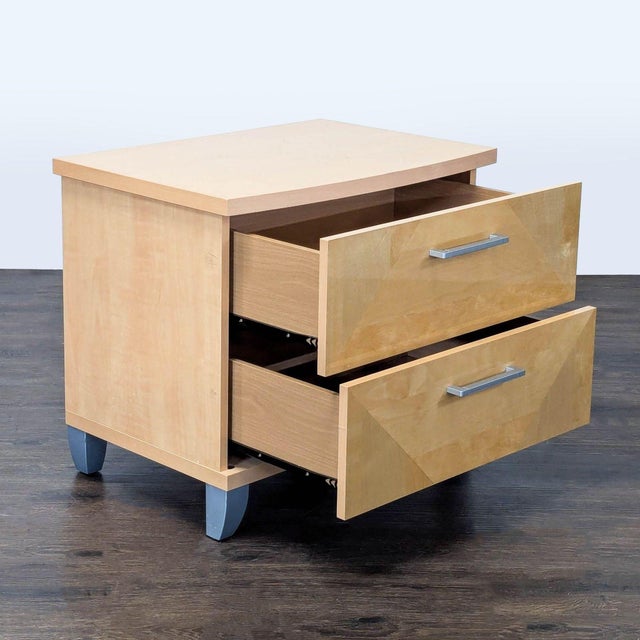 Modern Alf Italia Two Tone Two Drawer Nightstand For Sale - Image 3 of 9