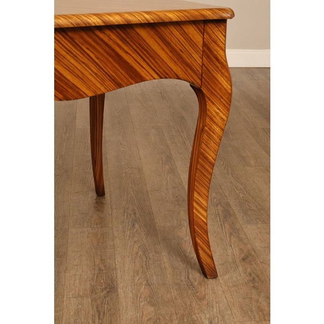 William Switzer Louis XV Zebrawood Bureau Plat Writing Desk For Sale - Image 10 of 18