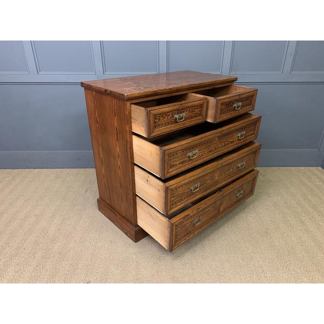 Aesthetic Period Pitch Pine Chest of Drawers, 1870s For Sale - Image 11 of 14