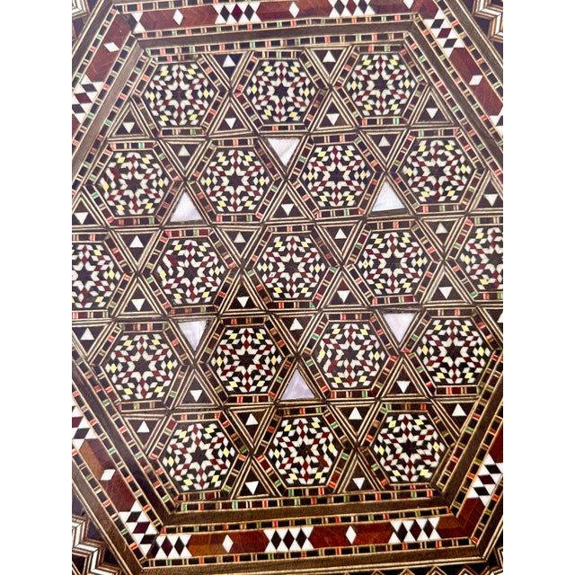 Mid 20th Century Mid 20th Century Marquetry Wood Inlay Side Table For Sale - Image 5 of 5