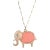 Mid 20th Century Hammerman Brothers Elephant Pendant Necklace Diamond 14k Gold Vintage For Sale