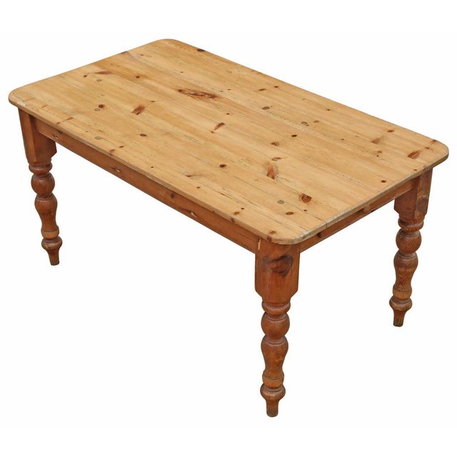 Antique Pine Kitchen Table, 1800s For Sale - Image 4 of 11