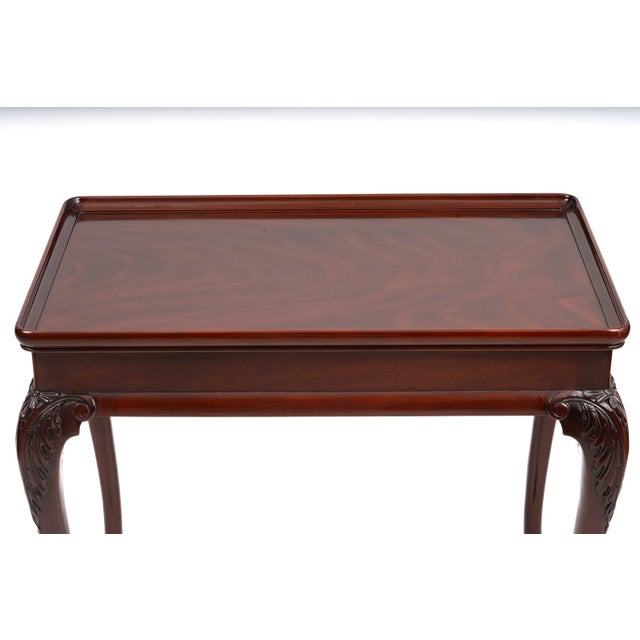 Traditional Late 20th Century Kindel Mahogany Tea Table From Irish Georgian Collection Claw & Ball Feet For Sale - Image 3 of 5
