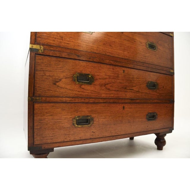 Military Campaign Chest of Drawers, 1840s For Sale - Image 12 of 13