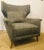Caracole Signature Modern Charcoal and Beige Chevron Print the Elemental Wingback Chair For Sale In Atlanta - Image 6 of 6