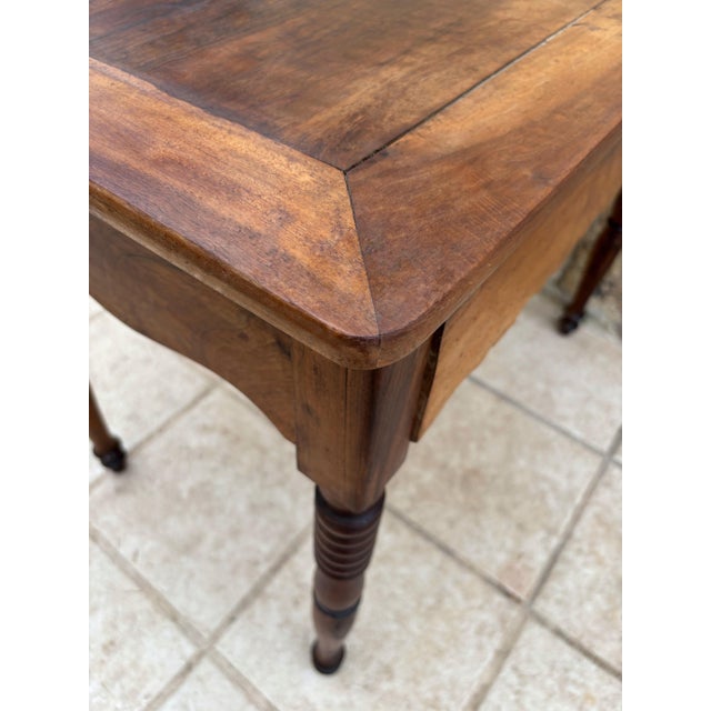 19th Century Late 19th Century Provincial Farmhouse Table in Solid Walnut For Sale - Image 5 of 6