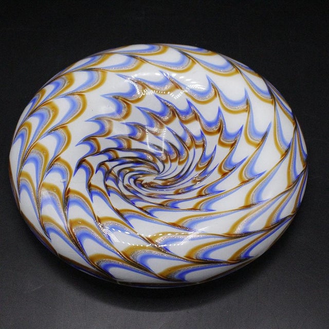 1957 Ercole Barovier Inverted Swirl Murano Bowl For Sale - Image 4 of 4