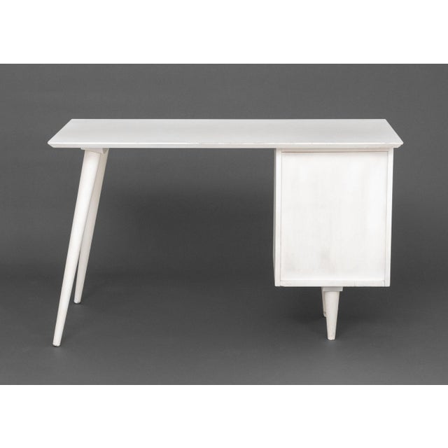 White Paul McCobb Style White Painted Desk For Sale - Image 8 of 8