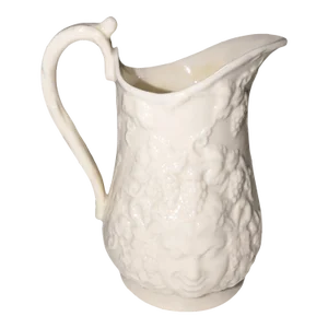 Late 19th Century Belleek Pottery Irish Mask Creamer