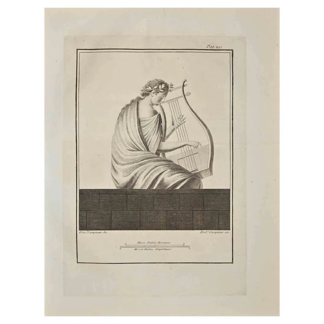 Ferdinando Campana, Player, Etching, 18th Century For Sale