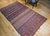 Vintage Moroccan Tribal Kilim, Handwoven Wool, Stripe Geometric Pattern, Purple & Yellow, 6x10 For Sale In Chicago - Image 6 of 17