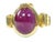 Mid-Century Modern 14k Yellow Gold Ruby Ring For Sale - Image 3 of 7