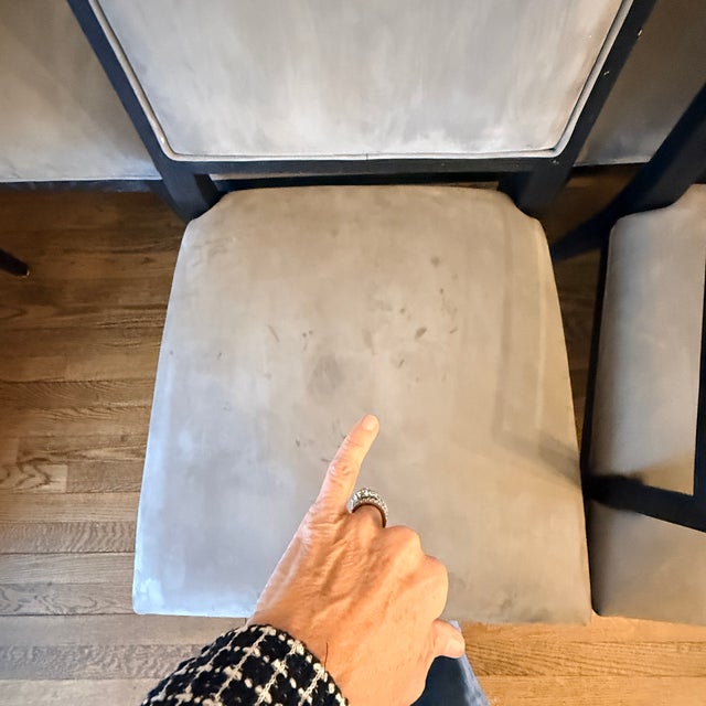 Wood Set of 10 Rh French Contemporary Leather Dining Chairs For Sale - Image 7 of 10