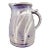 Contemporary Signed Dahlstedt Gray and Purple Botanical Studio Pottery Pitcher For Sale