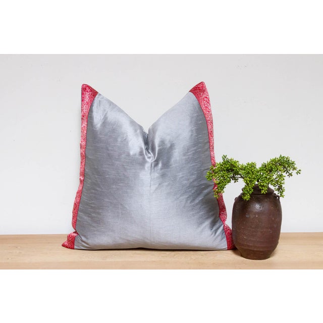 Textile Thunder Cloud Festive Silk Euro Pillow Cover For Sale - Image 7 of 7