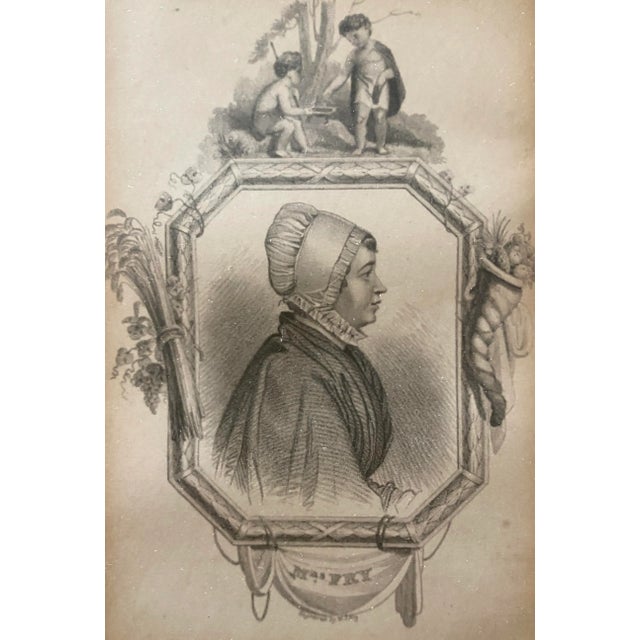 English Antique Portrait Engraving Elizabeth Fry For Sale - Image 3 of 6