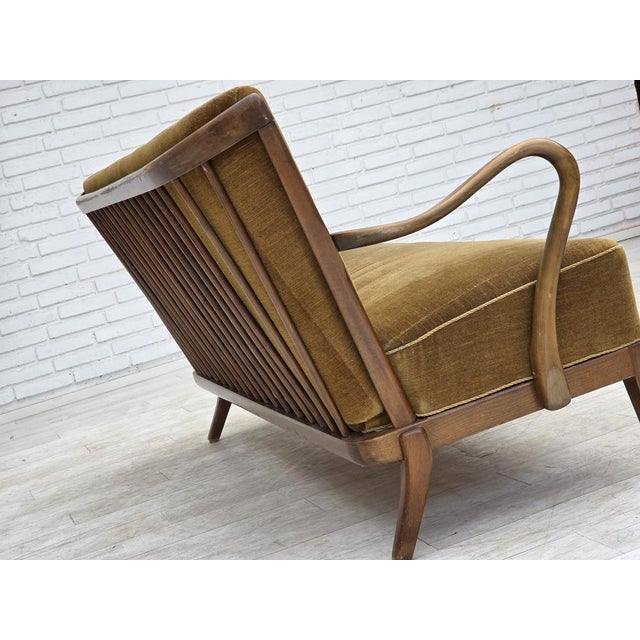 Danish 2-Seater Sofa in Green Velour by Alfred Christensen for Slagelse Møbelværk, 1960s For Sale - Image 14 of 18