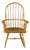 Vintage Nichols & Stone Oak Windsor Rocking Chair Hoop Back Colonial Rocker For Sale