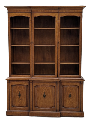 1960s Drexel Triune Mahogany Hutch Cabinet With Arched Display Doors