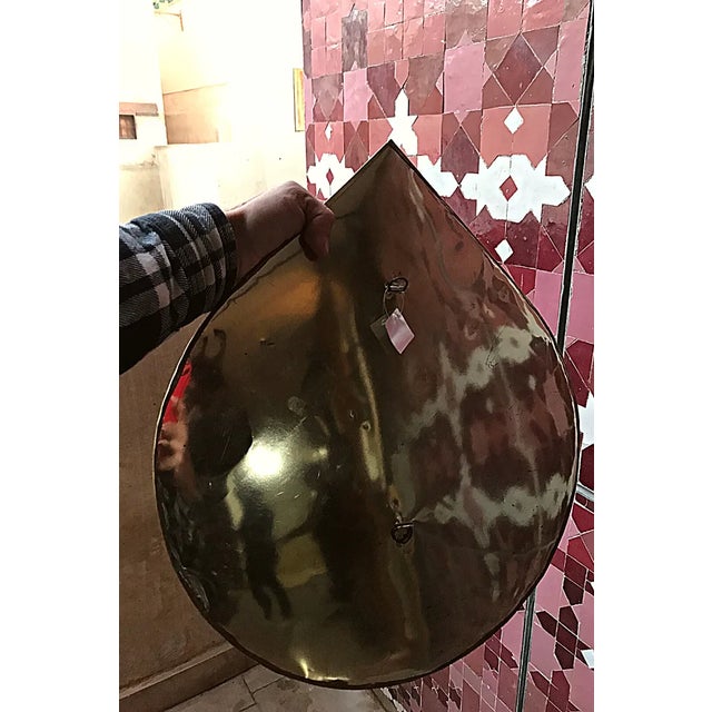 Metal 1980s Water Drop Mirror Gold Brass Frame For Sale - Image 7 of 9
