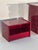 1980s Vintage Chest of Drawers and Bedside Tables in Burgundy Lacquered Wood, 1980s, Set of 3 For Sale - Image 5 of 8