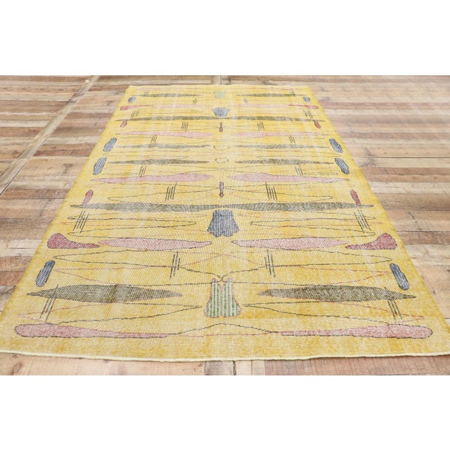 Textile Zeki Muren Vintage Turkish Sivas Rug, 05'05 X 08'11 For Sale - Image 7 of 9