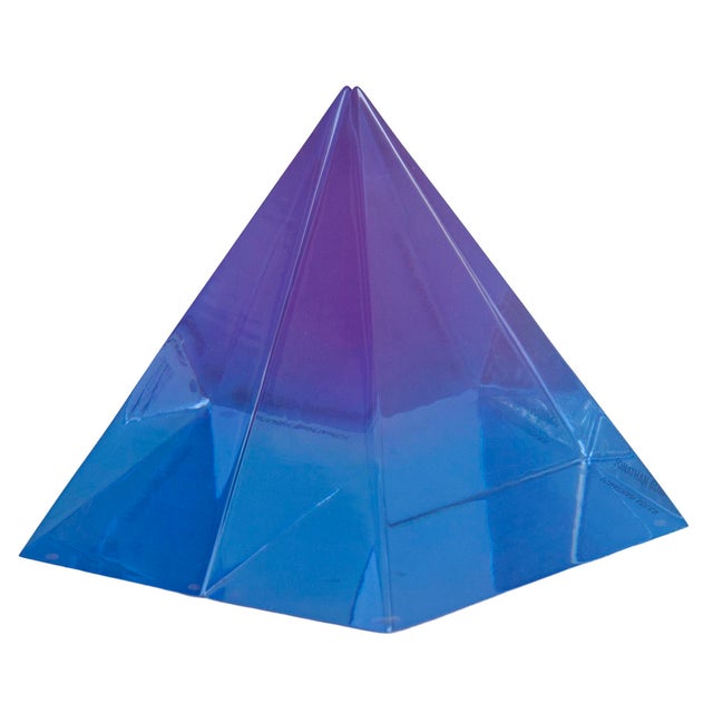 Blue A Vintage Pair of Jonathan Adler Lucite Bookend Set For Sale - Image 8 of 13
