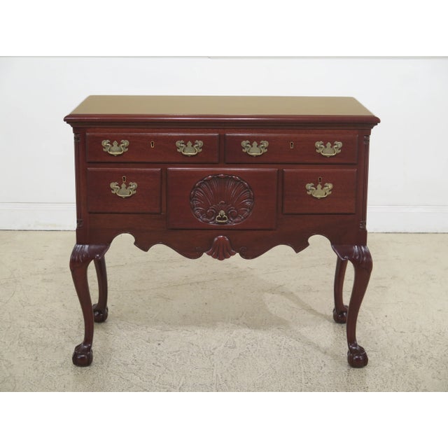 Biggs Ball & Claw Chippendale Mahogany Lowboy For Sale - Image 12 of 12