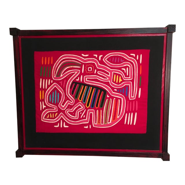 Vintage Mola Appliqué Textile Art For Sale