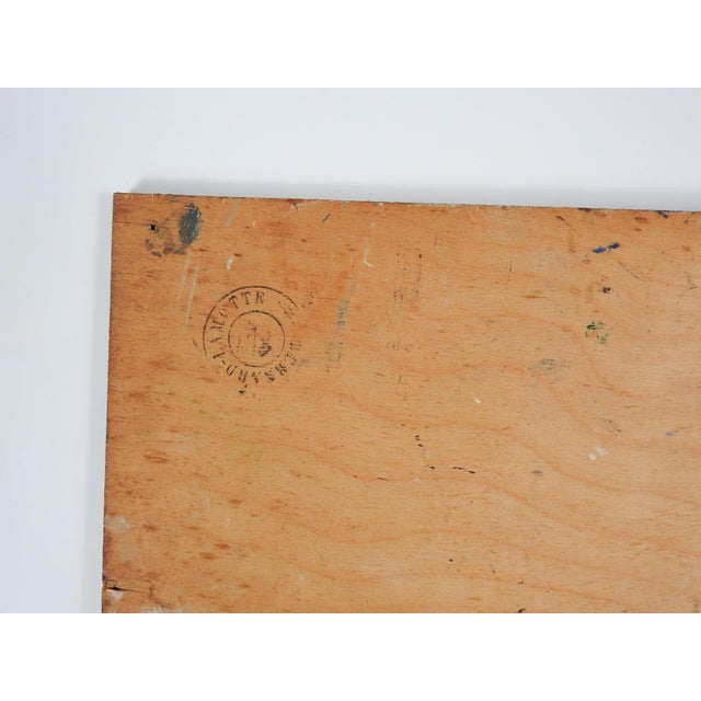 Mid 20th century plein air oil on wood panel plein air cityscape painting by Bernard Lamotte (1903 – 1983) France/New...