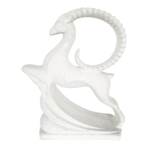Mid 20th Century Art Deco Style Leaping Gazelle Sculpture by Royal Haeger
