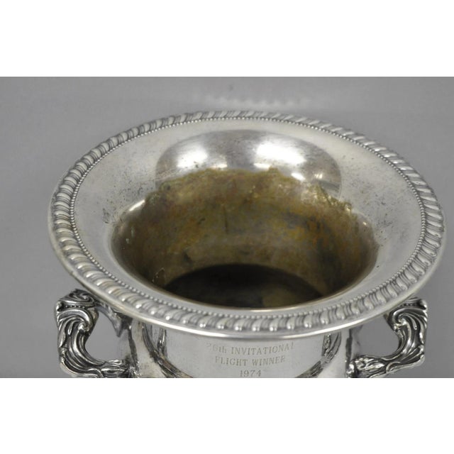 Late 20th Century Vintage Sheridan Victorian Engraved Silver Plated Champagne Chiller Ice Bucket For Sale - Image 5 of 18