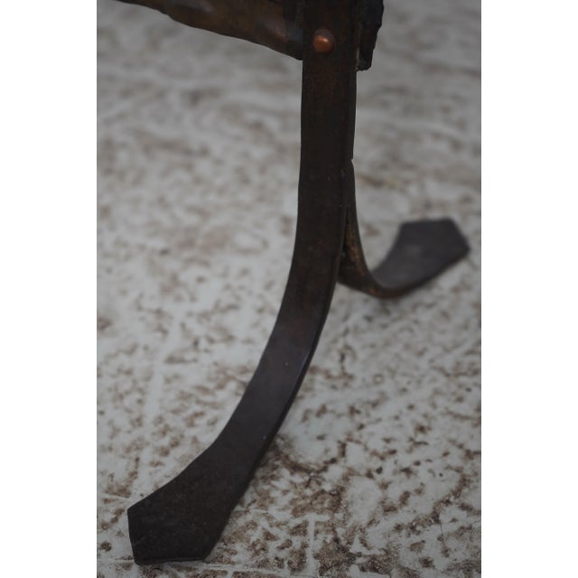 Arts & Crafts Vintage Arts & Crafts Copper & Wrought Iron Firescreen For Sale - Image 3 of 9