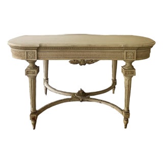 Antique Marble Top Table From Belgium For Sale
