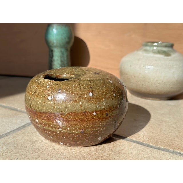 Expressive Studio Ceramic Vase with Glaze Bumps and Cut-Out Opening, Germany, 1970s For Sale - Image 14 of 15