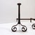 Fireplace set - Antique 19th Pair of antique wrought iron andirons, a lovely model with inwardly curved legs. Sold with a...