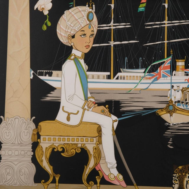 Art Deco Philippe Henri Noyer "La Fille Du Maharaja" Limited-Edition Lithograph For Sale - Image 3 of 11