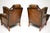 Vintage Leather Wing Back Chairs, 1920s, Set of 2 For Sale - Image 6 of 11