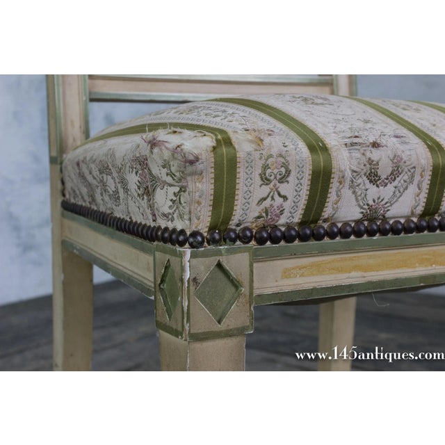 Set of Four French Neoclassical Style Painted Dining Chairs, Circa 1920 For Sale - Image 10 of 11