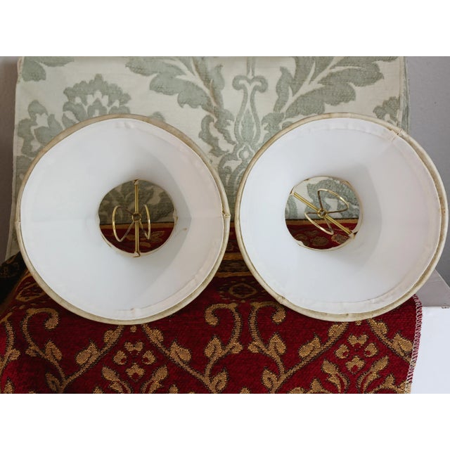 1960s French Empire Revival Mid Century Brass 2 Arm Table Lamp Marble Base For Sale - Image 12 of 12