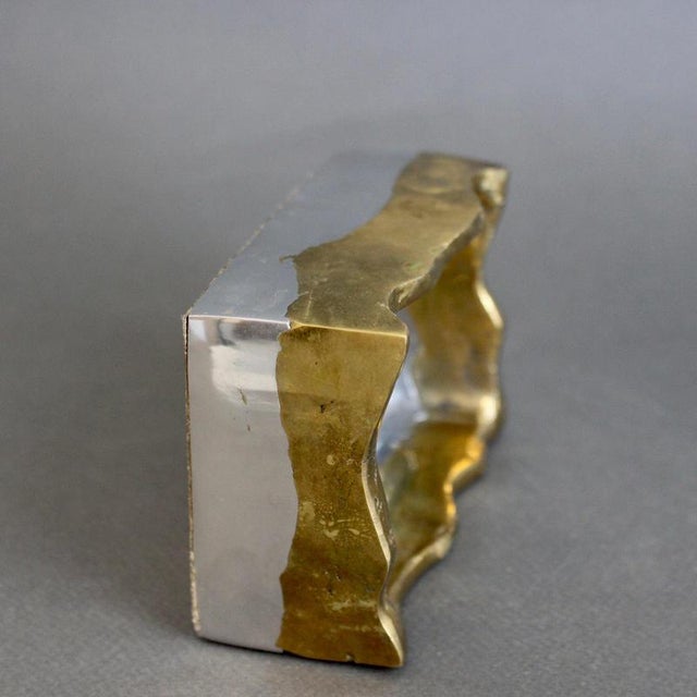 Brutalist Aluminium and Brass Box by David Marshall, 1980s For Sale - Image 11 of 16
