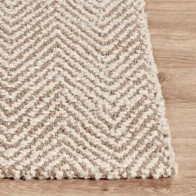 Contemporary Chevy Jute Chenille Ivory Rug - 2 X 3 For Sale - Image 3 of 5