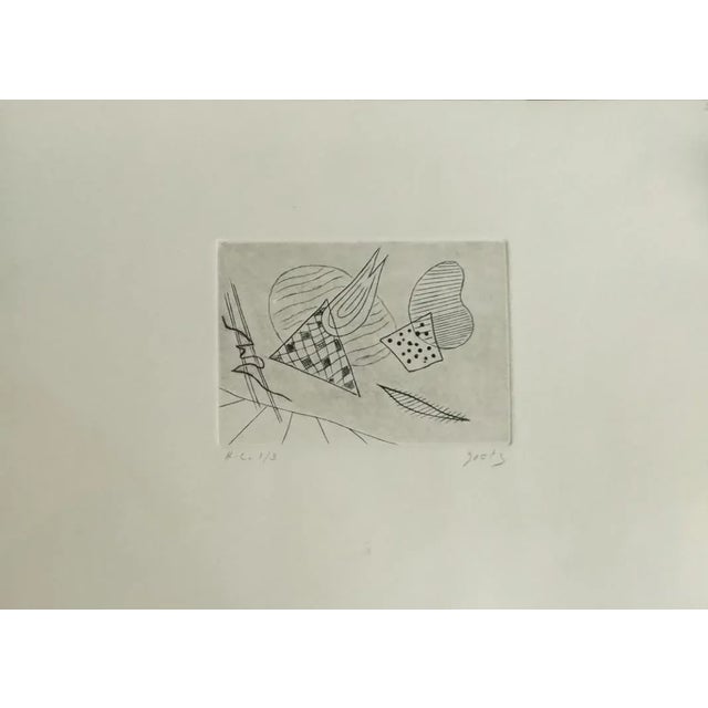 Abstract composition is an original artwork realized by Henry Goetz in the middle of the XX century. Hand signed in pencil...