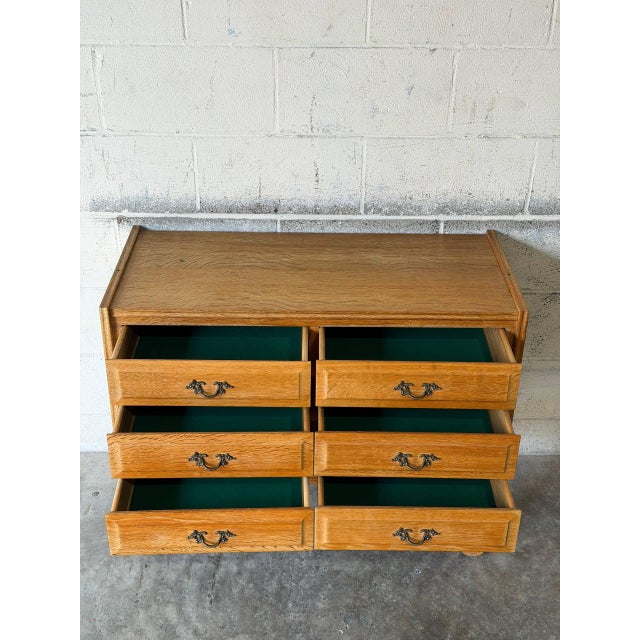 In Style of Henning Kjærnulf Oak Dresser With 6 Drawers Danish Mid-Century Modern 1960s For Sale - Image 9 of 11